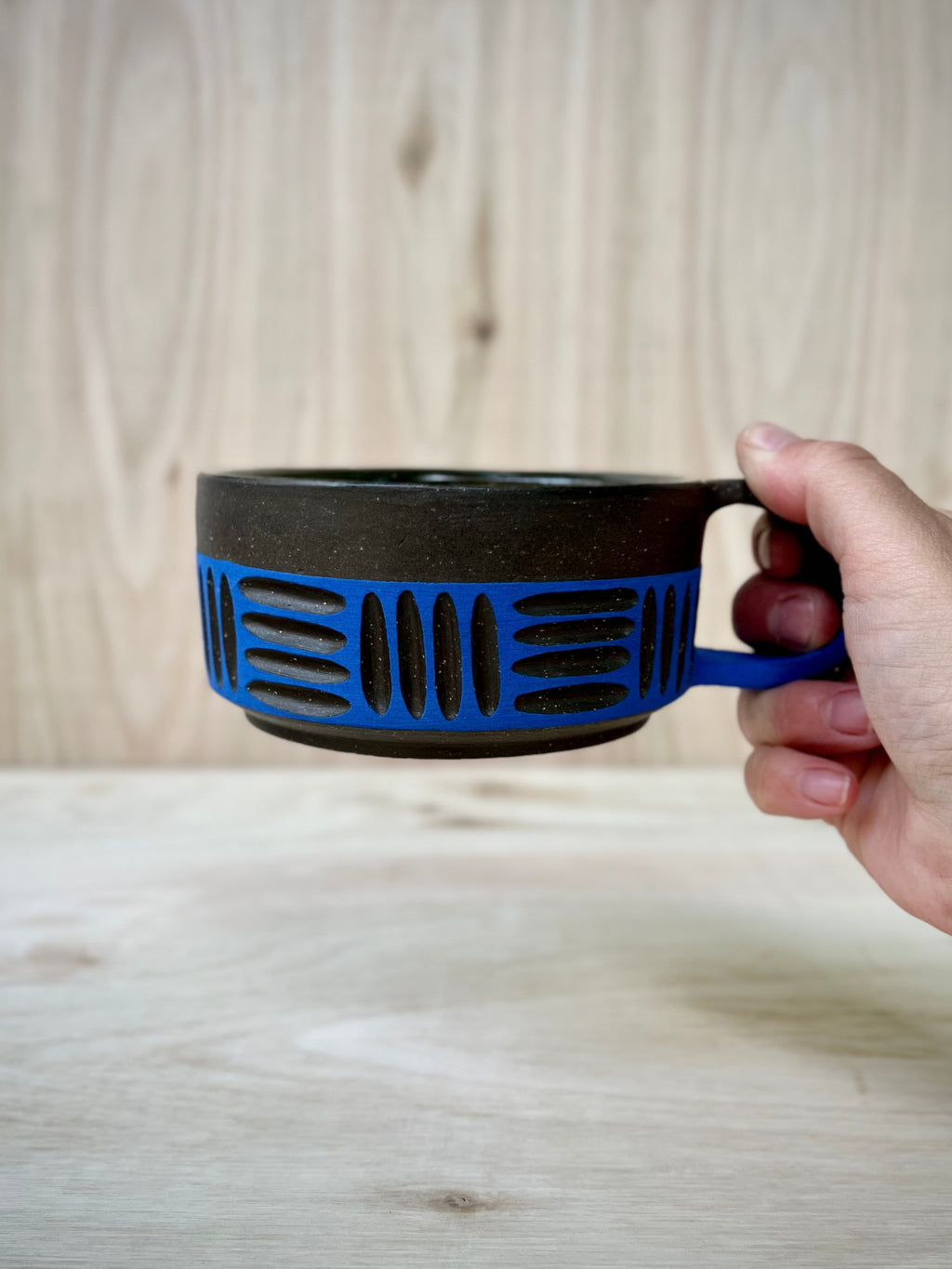 Cobalt Lines Grounding Mug