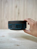 Turquoise Lines Grounding Bowl