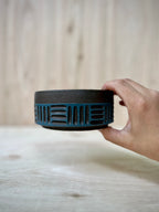 Turquoise Lines Grounding Bowl