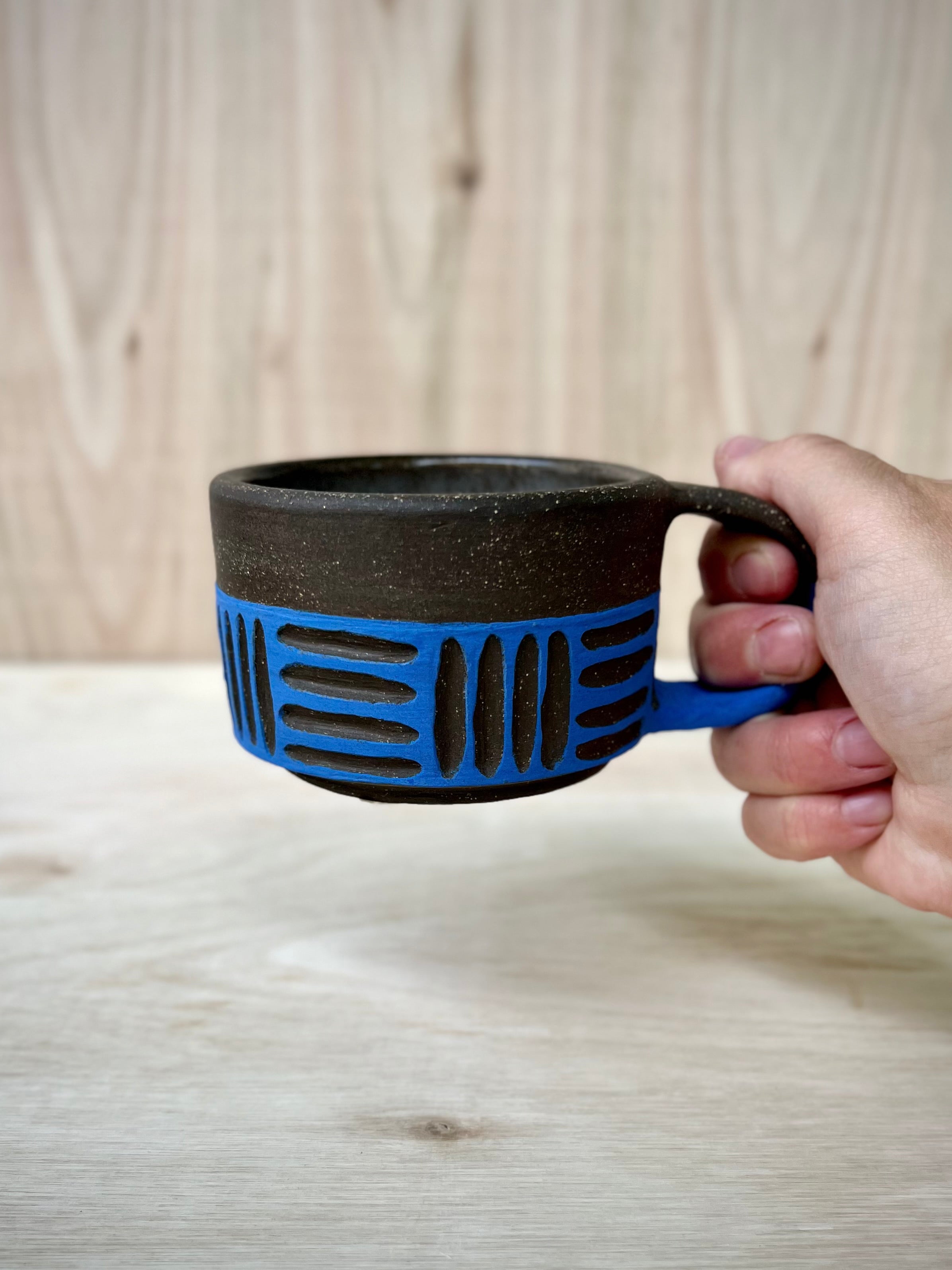 Cobalt Grounding Cappuccino Mug