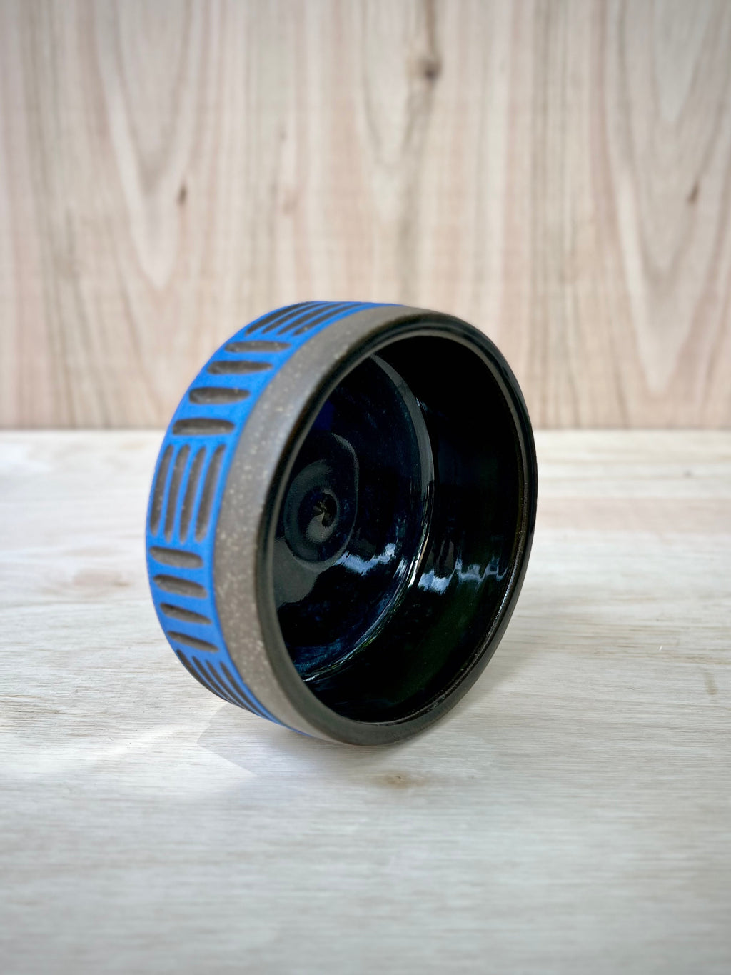 Cobalt Lines Grounding Bowl