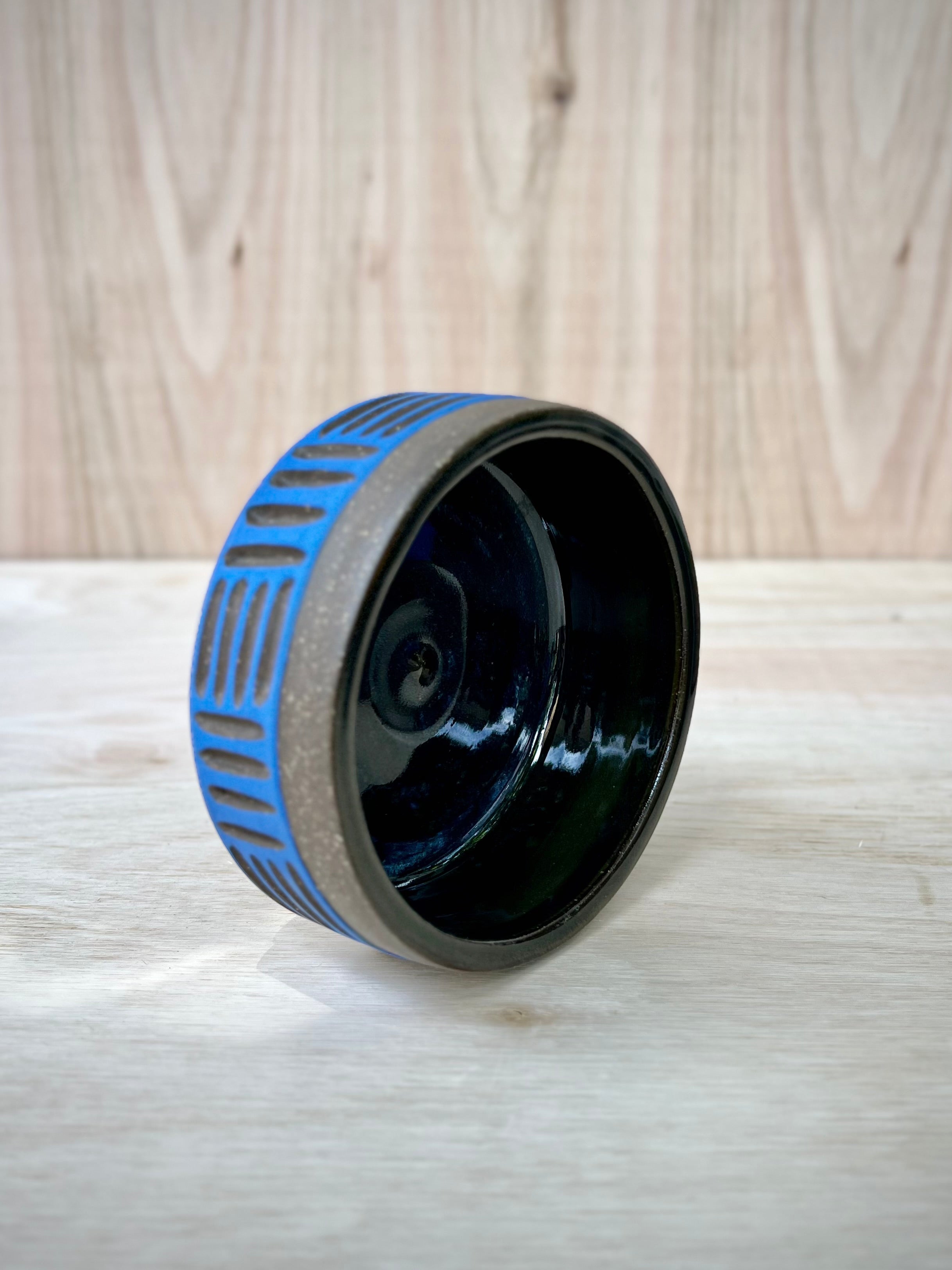 Cobalt Lines Grounding Bowl