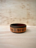 Orange Lines Grounding Bowl